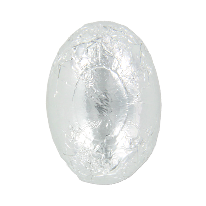 Zilvere paaseitjes - witte chocolade