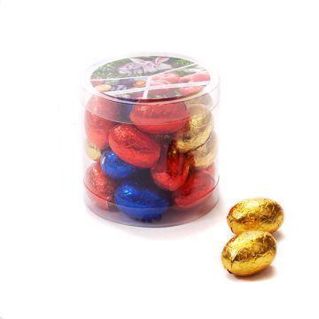 Kleine koker met paaseitjes 