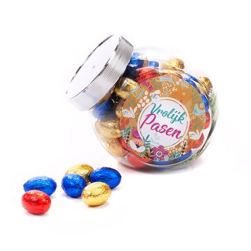 Medium snoeppot met paaseitjes 