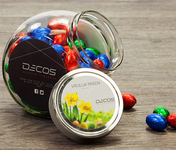 Goed gevulde snoeppot voor klant & relatie